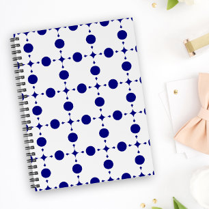 Navy Blue Stippen, Stippenpatroon, Stippen Notitieboek