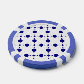 Navy Blue Stippen, Stippenpatroon, Stippen Poker Chips (Enkel)