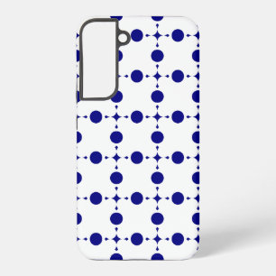 Navy Blue Stippen, Stippenpatroon, Stippen Samsung Galaxy Hoesje