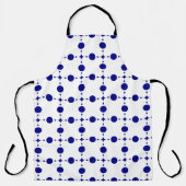 Navy Blue Stippen, Stippenpatroon, Stippen Schort (Voorkant)