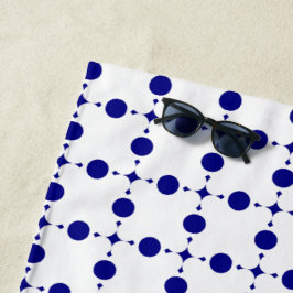 Navy Blue Stippen, Stippenpatroon, Stippen Strandlaken