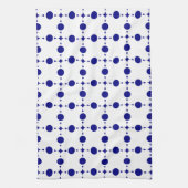 Navy Blue Stippen, Stippenpatroon, Stippen Theedoek (Verticaal)