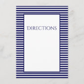 Navy Blue Strepen - Richtingen Informatiekaartje (Voorkant)