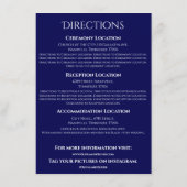 Navy Blue Strepen - Richtingen Informatiekaartje (Achterkant)