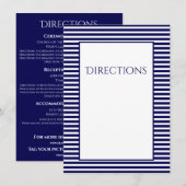 Navy Blue Strepen - Richtingen Informatiekaartje (Voorkant / Achterkant)