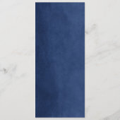 Navy Blue String Lights Bruiloft Drink Menu Kaart (Achterkant)