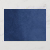 Navy Blue String Lights Bruiloft invoegen Kaart (Achterkant)