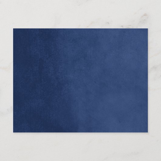 Navy Blue String Lights Bruiloft invoegen Kaart (Achterkant)