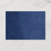 Navy Blue String Lights Bruiloft invoegen Kaart (Achterkant)