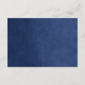 Navy Blue String Lights Bruiloft invoegen Kaart (Achterkant)