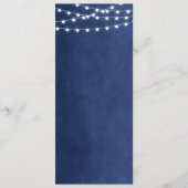 Navy Blue String Lights Trouwprogramma Sjabloon (Voorkant)