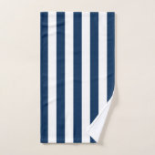 Navy Blue Stripe Bad Handdoek (Handdoek)