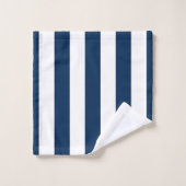 Navy Blue Stripe Bad Handdoek (Wasdoekje)
