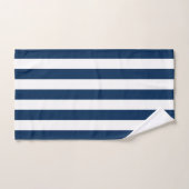 Navy Blue Stripe Bad Handdoek (Handdoek)