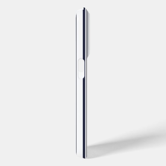 Navy Blue Stripe  Label en monogram Case-Mate iPhone Case (Achterkant / Rechts)