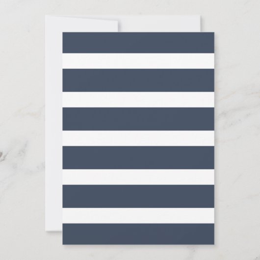 Navy Blue Stripe Waterverf Lemon Vrijgezellenfeest Kaart (Achterkant)