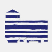 Navy Blue Striped Bedankdoosjes (Uitgevouwen)