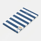 Navy Blue Striped, Kat, om lijst uit te voeren Post-it® Notes (Schuin)
