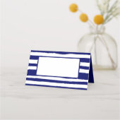 Navy Blue Striped Plaatskaartje (Achterkant)