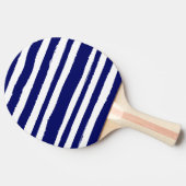 Navy Blue Striped Tafeltennisbatje (Zijkant)