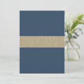 Navy Blue Stripes Baby shower Kaart (Staand voorkant)