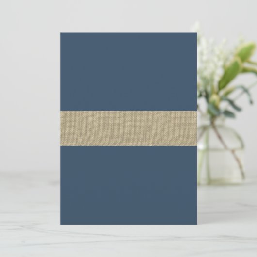 Navy Blue Stripes Baby shower Kaart (Staand voorkant)