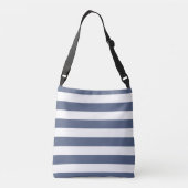 Navy blue stripes crossbody tas (Achterkant)