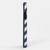 Navy Blue Stripes met aangepast monogram Case-Mate iPhone Case (Achterkant/rechts)