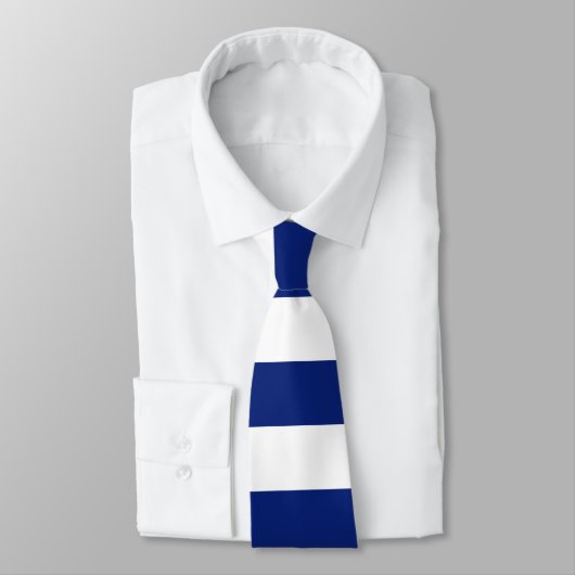 Navy Blue Stripes Nautical Pattern Stropdas (Gebonden)
