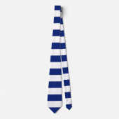 Navy Blue Stripes Nautical Pattern Stropdas (Voorkant)
