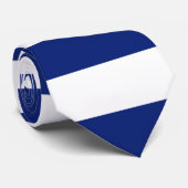 Navy Blue Stripes Nautical Pattern Stropdas (Opgerold)