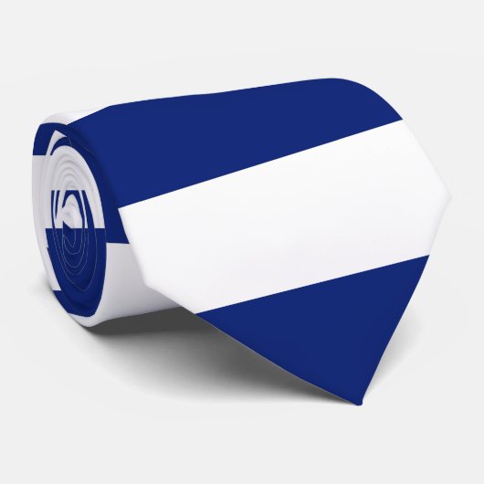 Navy Blue Stripes Nautical Pattern Stropdas (Opgerold)