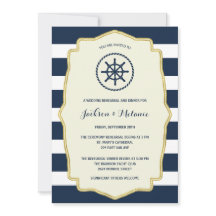 Navy Blue Stripes | Nautical rehearings Dinner