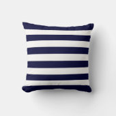 Navy Blue Stripes Pattern Kussen (Voorkant)