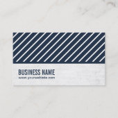 Navy Blue Stripes Professional Journalist Visitekaartje (Voorkant)