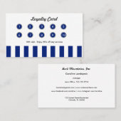 Navy Blue Stripes Retail Loyalty Card Boutique (Voorkant / Achterkant)