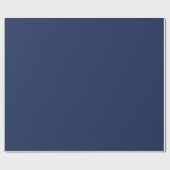 Navy Blue Stylish Chic Trendy Simple Modern Cadeaupapier (Vlak)