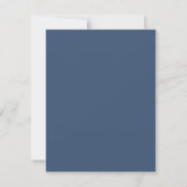 Navy Blue Stylish Script Elegant Minimalist Notitiekaartje (Achterkant)