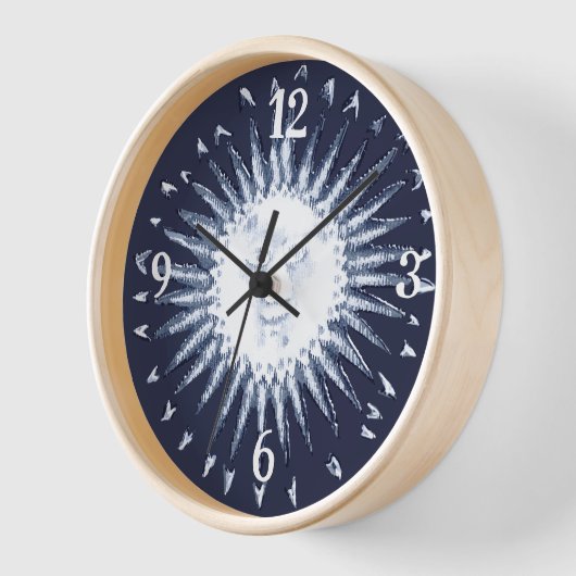 Navy Blue Sun Starburst Antiek Antropomorphic (Hoek)