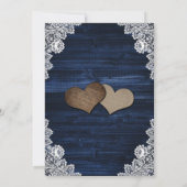 Navy Blue Sunflower bespaart de datumkaarten Save The Date (Achterkant)