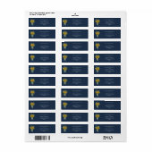 Navy Blue Sunflower Eucalyptus Weddenschap Etiket (Full Sheet)