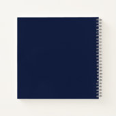Navy Blue & Sunflower Gold Wedding Guestbook Notitieboek (Achterkant)