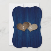 Navy Blue Sunflower Red de datum fotokaarten Save The Date (Achterkant)