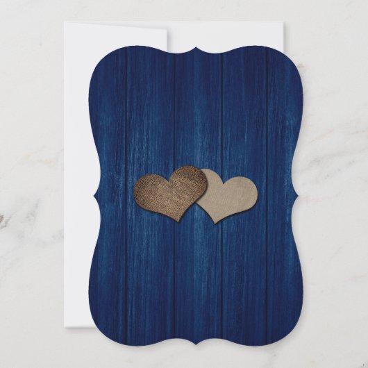 Navy Blue Sunflower Rustic Barn Wood Weddenschap Kaart (Achterkant)