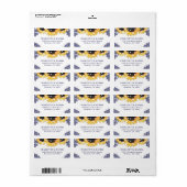 Navy Blue Sunflower Rustic Wedding Address Labels (Full Sheet)