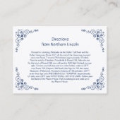 Navy Blue  Swirls Detail Behuizing Kaarten | (Achterkant)