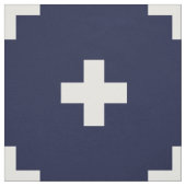 Navy Blue Swiss Cross Modern Pattern Stof (Swatch)