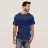 Navy Blue T-Shirt met Digital Art 'Concert Hall' (Voorkant volledig)