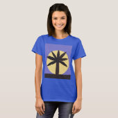 Navy Blue T-Shirt met Palm & Moon Design (Voorkant volledig)