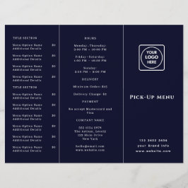 Navy Blue Takeout Logo | Restaurant Branding